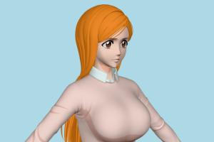 Orihime Inoue hentai, girl, toony, woman, female, people, human, characters